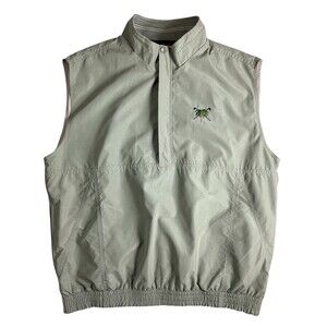 Boca Classics Club Golf 1/2 Zip Windbreaker Vest Jacket  Size XL  Pale Olive